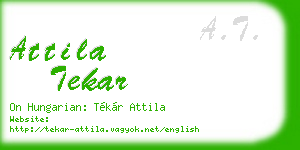 attila tekar business card